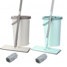 Ultrafine Magic Floor Mop Flat Bucket Mops Fiber Cleaning Free Hand Spin Washing