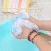 2 PCS Long Handle Hanging Soft Mesh Body Shower Brush  Grey