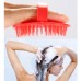 10 PCS Head Itching Massage Brush Household Scalp Cleaning Brush  Red