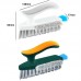 Bathroom Floor Corner Crevice Cleaning Brush  White Gray